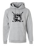 Michigan "(Shield) Born and Raised" Hockey Premium Hooded Sweatshirt - michiganluv