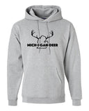 "Mich-i-gan-Deer (Lower)" Michigan Premium Hooded Sweatshirt - michiganluv