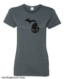 Women's "Michi-Skull" Michigan T-Shirt - michiganluv