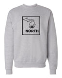 Michigan "UP NORTH" Premium Crewneck Sweatshirt - michiganluv