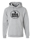 Michigan "Born & Raised" Premium Hooded Sweatshirt - michiganluv