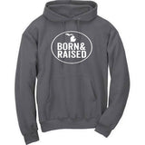 Michigan "Born & Raised" Premium Hooded Sweatshirt - michiganluv