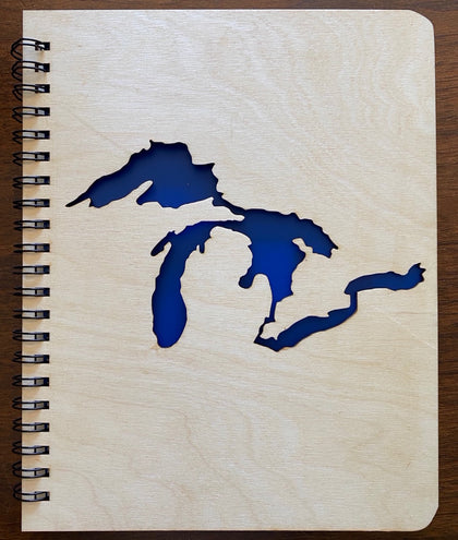 Great Lakes Cutout Wooden Notepad - Paper - Notepad - 11" x 8.5"