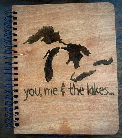 You, Me & the Lakes Wooden Notepad - Paper - Notepad - 11" x 8.5"