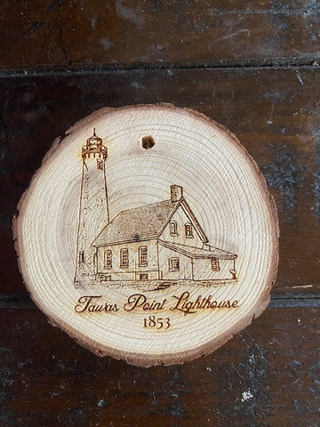 Tawas Point Lighthouse Wooden Ornament