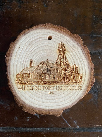 Whitefish Point Lighthouse Wooden Ornament