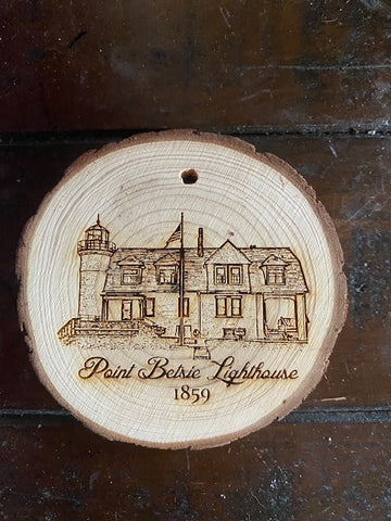 Point Betsie Lighthouse Wooden Ornament