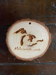 Great Lakes Midwest Coast Wooden Ornament