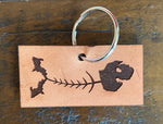 Michigan "MichiFish" Leather Keychain