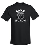 "Lake Huron" Michigan T-Shirt - michiganluv
