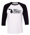 Michigan "Lifer" Premium 3/4 Sleeve T-Shirt - michiganluv