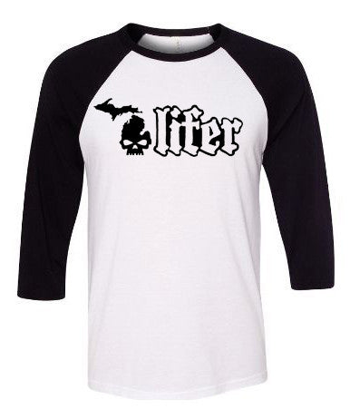 Michigan "Lifer" Premium 3/4 Sleeve T-Shirt - michiganluv