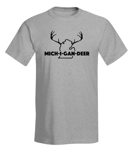 "Mich-i-gan-deer (Lower)" T-Shirt - michiganluv