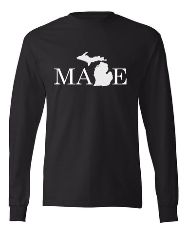 Michigan "MADE" Premium Long Sleeve T-Shirt - michiganluv