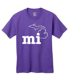 Youth Michigan "mi" T-Shirt - michiganluv