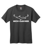 Youth "Michi-gan-deer" Deer Upper Peninsula T-Shirt - michiganluv