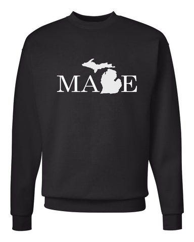 "Michigan MADE" Premium Crewneck Sweatshirt - michiganluv