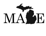 Michigan "MADE" Vinyl Sticker - michiganluv