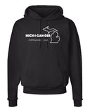 "Michigander" Premium Hooded Sweatshirt - michiganluv