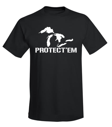 "PROTECT'EM" Great Lakes T-Shirt - michiganluv