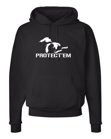 "PROTECT'EM" Great Lakes Premium Hooded Sweatshirt - michiganluv