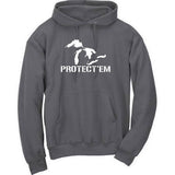 "PROTECT'EM" Great Lakes Premium Hooded Sweatshirt - michiganluv