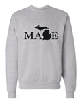 "Michigan MADE" Premium Crewneck Sweatshirt - michiganluv