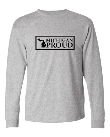 "Michigan Proud" Premium Long Sleeve T-Shirt - michiganluv