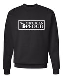 "Michigan Proud" Premium Crewneck Sweatshirt - michiganluv