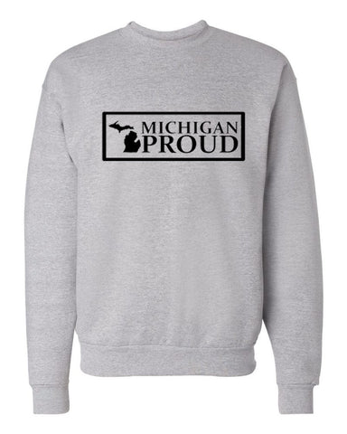 "Michigan Proud" Premium Crewneck Sweatshirt - michiganluv