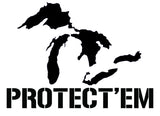 Great Lakes "PROTECT'EM" Vinyl Sticker - michiganluv