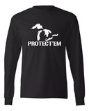 Great Lakes / Michigan "PROTECT'EM" Premium Long Sleeve T-Shirt - michiganluv