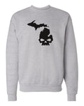 "Michi-skull" Premium Crewneck Sweatshirt - michiganluv