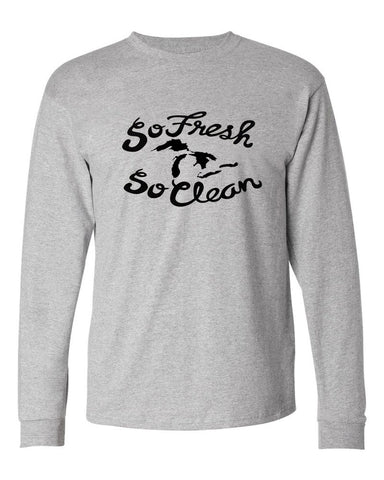 Great Lakes / Michigan "So Fresh & So Clean" Premium Long Sleeve T-Shirt - michiganluv