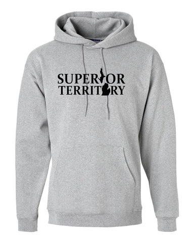 "Superior Territory" Great Lakes Premium Hooded Sweatshirt - michiganluv