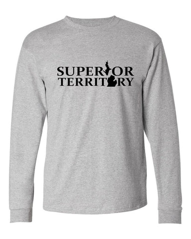 Great Lakes / Michigan "Superior Territory" Premium Long Sleeve T-Shirt - michiganluv