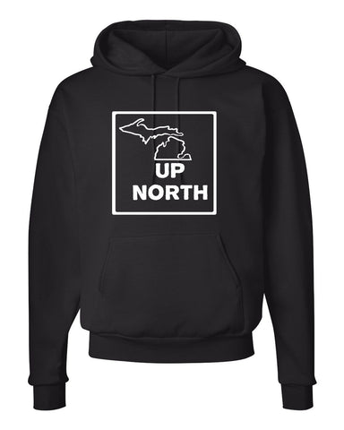 "Up North" Michigan Premium Hooded Sweatshirt - michiganluv