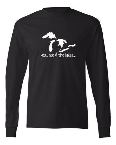 Great Lakes "you, me & the lakes..." Premium Long Sleeve T-Shirt - michiganluv