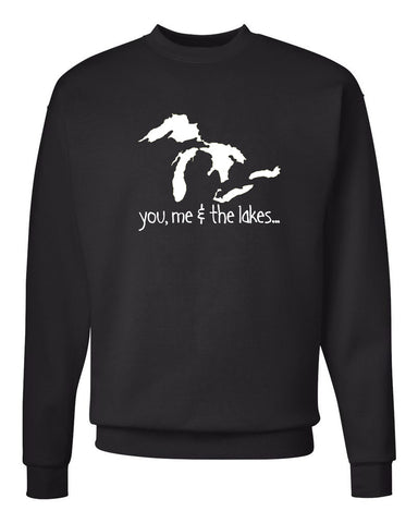 Great Lakes / Michigan "you, me & the lakes..." Premium Crewneck Sweatshirt - michiganluv