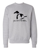 Great Lakes / Michigan "you, me & the lakes..." Premium Crewneck Sweatshirt - michiganluv