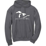 "you, me & the lakes..." Great Lakes Premium Hooded Sweatshirt - michiganluv